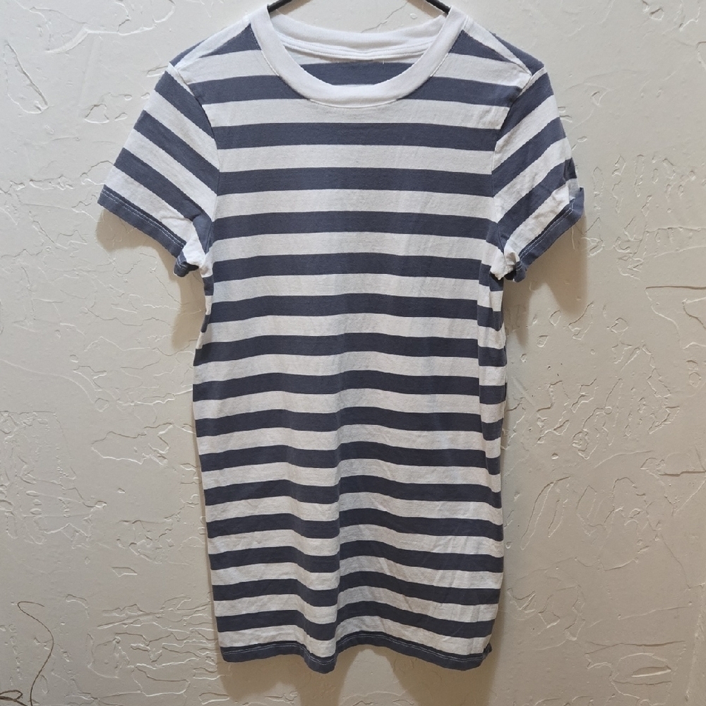 3/$10 Striped Gray and White Mini Dress
